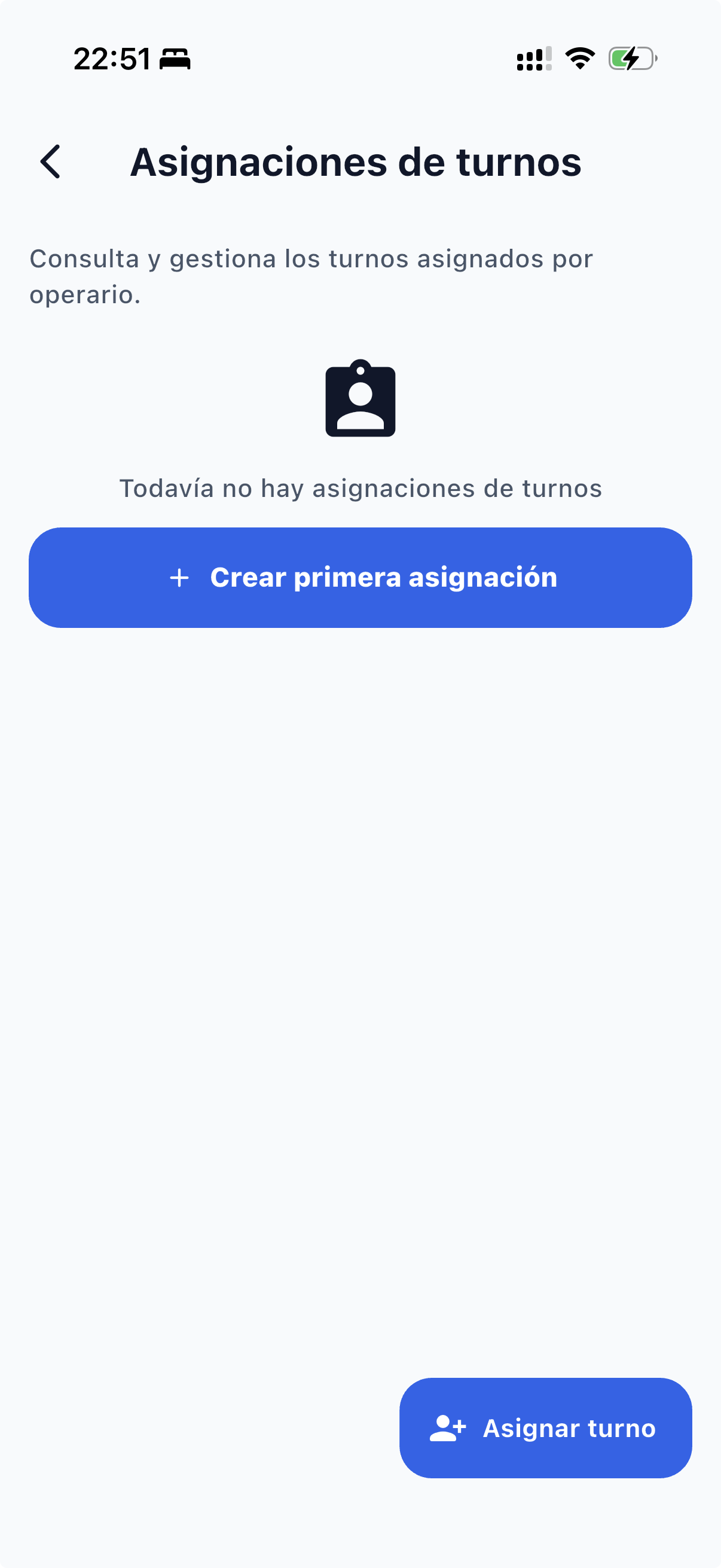 Asignaciones vacías
